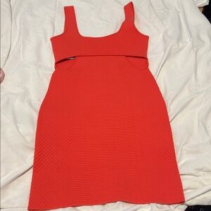 Herve Leger Bold Orange Dress small bandou dress